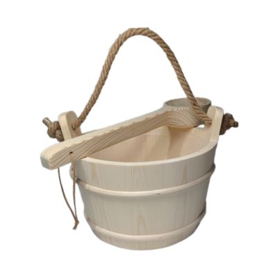 Folpus 6 L Sauna Bucket and Wooden Ladle Set