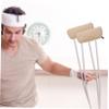 2 Beige Cotton Crutch Covers with Sponge, Universal view 4