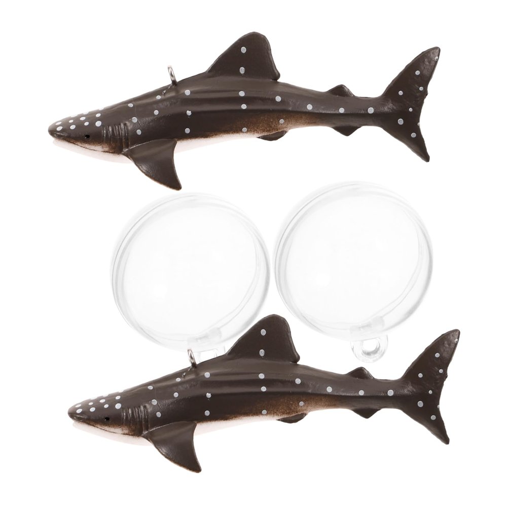 BUGUUYO 2-Piece Floating Shark Decoration for Aquariums