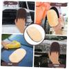 CHILDWEET Yellow Imitation Lambswool Car Wash Mitt for Stain Removal, Lightweight, for Professional Car Care and Gentle Cleaning view 2