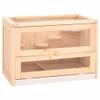 Homgoday Hamster Cage 60 x 35.5 x 42 cm, Solid Spruce Wood, Pet Enclosure for Chickens and Rabbits view 1