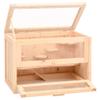 Homgoday Hamster Cage 60 x 35.5 x 42 cm, Solid Spruce Wood, Pet Enclosure for Chickens and Rabbits view 3