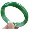 QTYQWC Green Jade Bracelet for Women, Burmese Natural Jadeite Jewelry with Certificate (Size: 58 mm) view 1