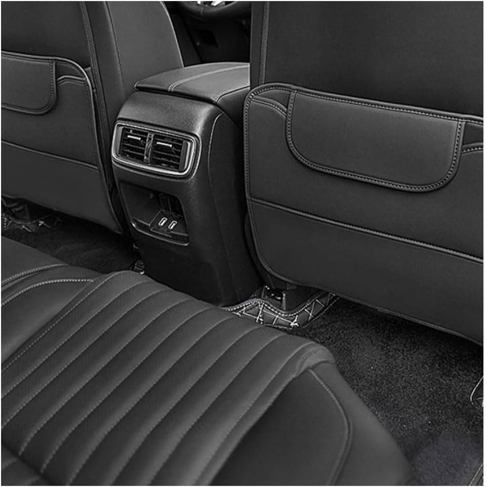 GHUYGTT Rear Seat Kick Mats for BMW X5/X6 F15/F16 2014–2019, 2-Piece, Black