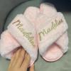 Personalized Bridesmaid Slippers – Add Your Own Name view 1