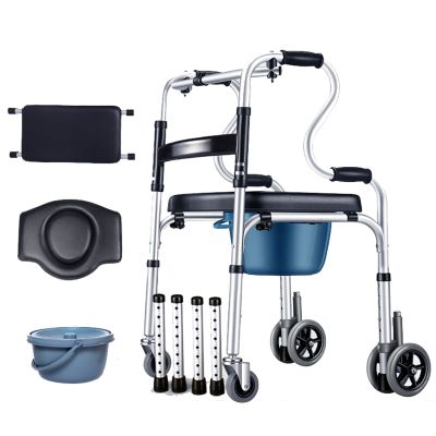 sjdoPulse Folding Adjustable 4-Wheel Rollator for Seniors and Adults with Disabilities