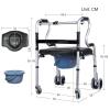 sjdoPulse Folding Adjustable 4-Wheel Rollator for Seniors and Adults with Disabilities view 3