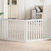 Homgoday Foldable Dog Gate with 2 White Panels, 160 cm, Poplar Wood, 352248 view 1