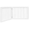 Homgoday Foldable Dog Gate with 2 White Panels, 160 cm, Poplar Wood, 352248 view 2