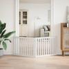 Homgoday Foldable Dog Gate with 2 White Panels, 160 cm, Poplar Wood, 352248 view 3