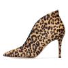 GBBRZKTB Women's Closed-Toe Stiletto Pumps Slip-On Ankle Boots, 7 cm, Leopard Print, Size 44 view 2