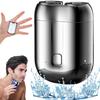 Men's Travel Shaver, Portable Rechargeable Waterproof Dual-Head Rotary Shaver view 1