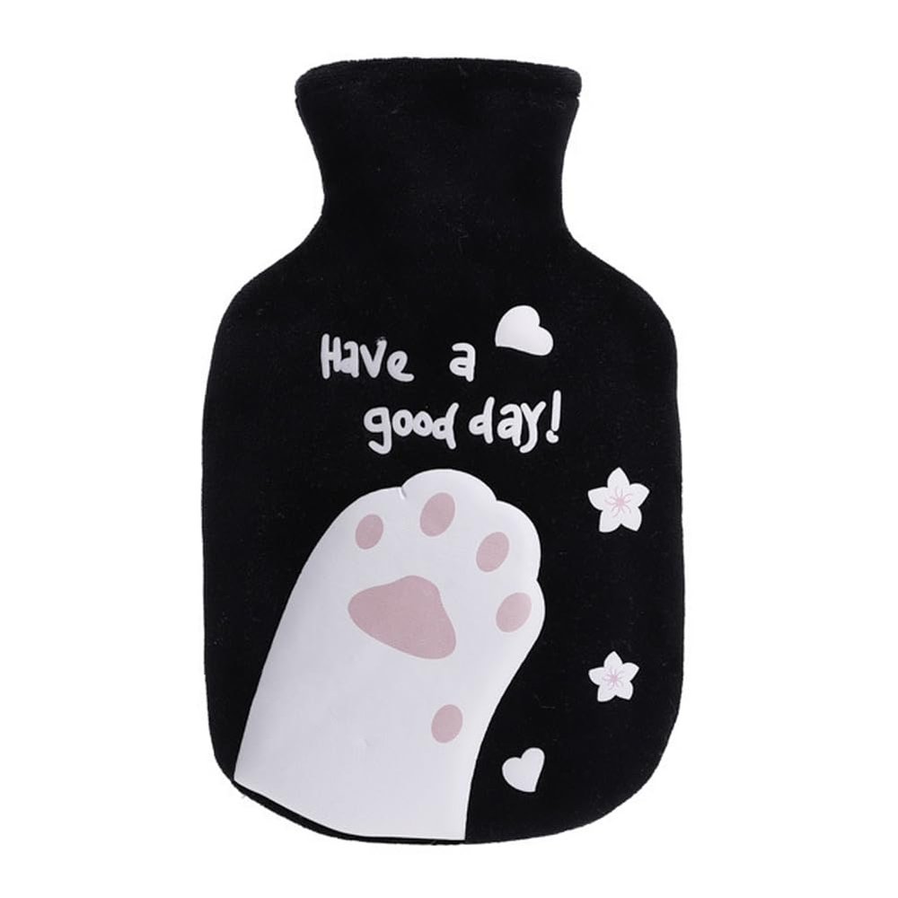 Katutude Plush Hot Water Bottle, 350 mL, with Removable Washable Cover