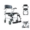 Patient Transfer Chair with Potty and Cushion, Portable Aid for Older Adults, 180° Split Seat, Shower Chair and Bedside Commode Lift view 1