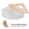 Yctze Acrylic Hamster Box with Fcherpilz for Small Pet Hamsters view 2