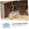 Milisten Compact Plastic Hamster Sand Bath, Blue view 2