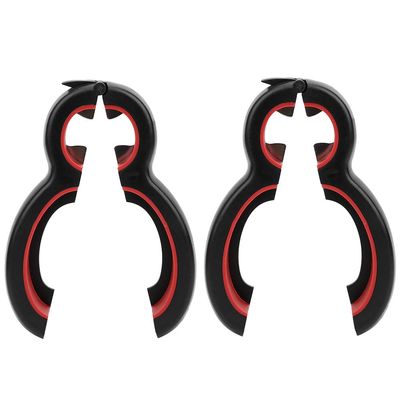 6-in-1 Multifunctional Stainless Steel Bottle Opener, Kitchen Tool for Home and Travel, Ergonomic Design, Black and Red