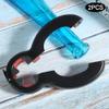6-in-1 Multifunctional Stainless Steel Bottle Opener, Kitchen Tool for Home and Travel, Ergonomic Design, Black and Red view 2