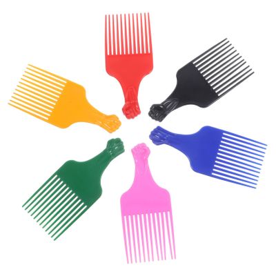 Healvian 6-Pack Wide-Tooth Plastic Hair Combs, Assorted Colors