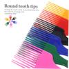 Healvian 6-Pack Wide-Tooth Plastic Hair Combs, Assorted Colors view 4