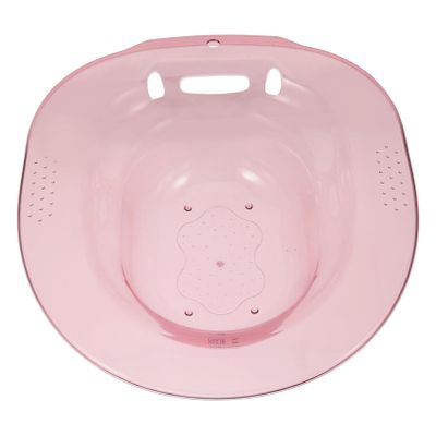 Non-Slip PET Sitz Bath, Pink, for Toilet Use at Home