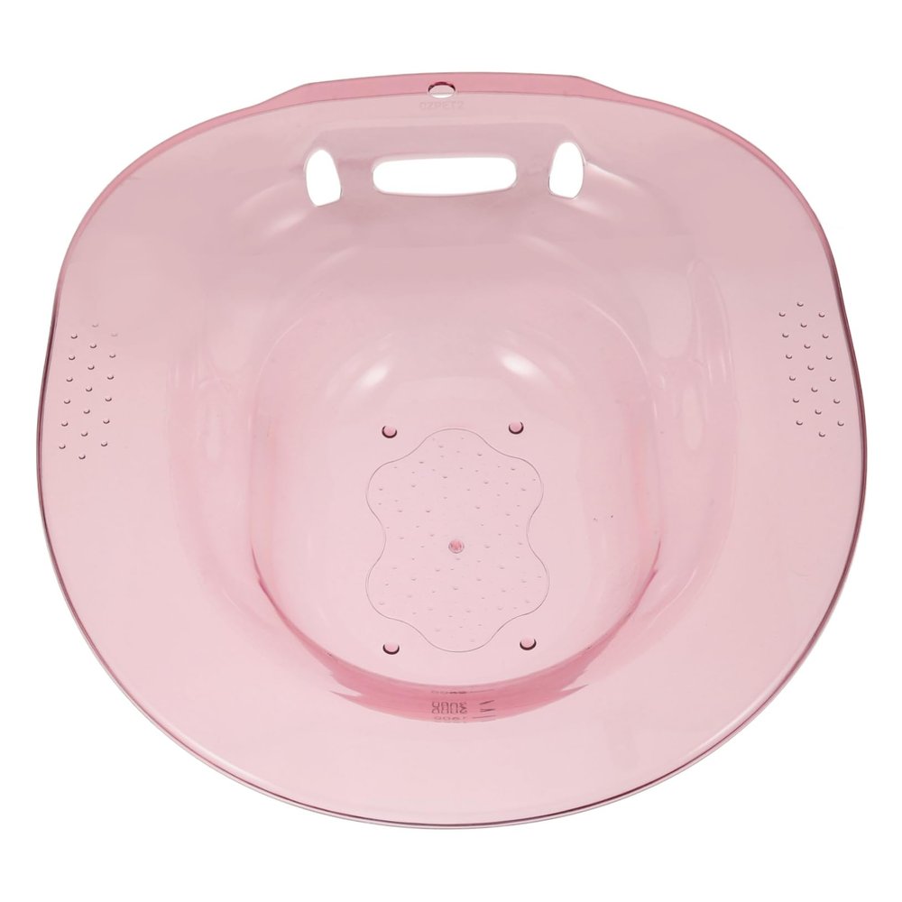 Non-Slip PET Sitz Bath, Pink, for Toilet Use at Home