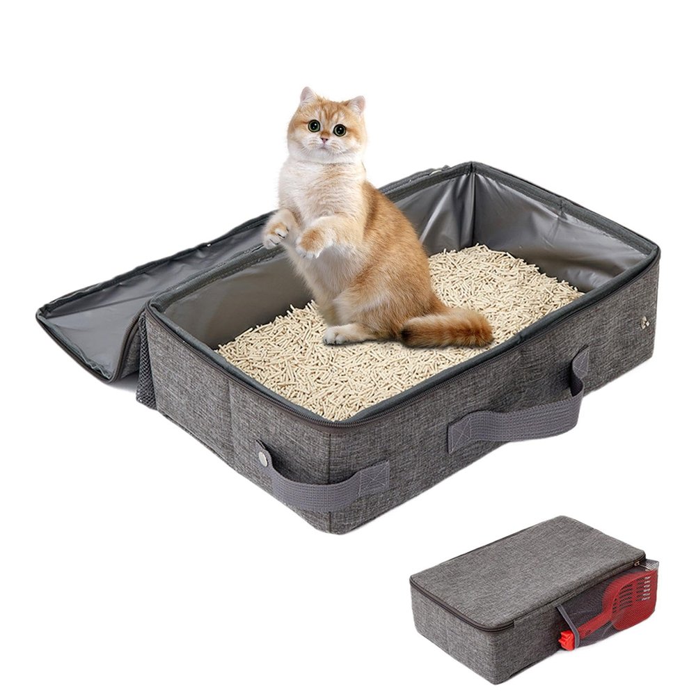 Portable, Leak-Resistant Travel Cat Litter Box