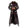 YGZHANYUANOKU Long Black Latex Coat, Wind Coat, Unisex, Customizable, XL view 1