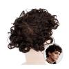 Men's 25 mm Curly Hairpiece, Fine Mono Base, #2 Indian Remy Hair, 7 in view 1