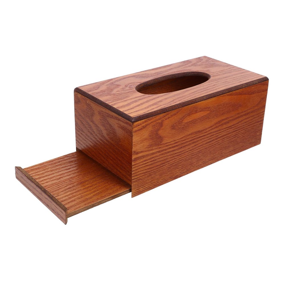 BUGUUYO Tissue Box, Smooth Surface, Burr-Free, Sturdy Rectangular Tabletop Box, 23 x 12 x 10 cm, for Hotels and Desks