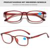 Lanomi Rectangular Reading Glasses with Blue-Light Filter, Flexible Temples, Red, 2.0 view 3