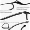 Lanomi Rectangular Reading Glasses with Blue-Light Filter, Flexible Temples, Red, 2.0 view 4