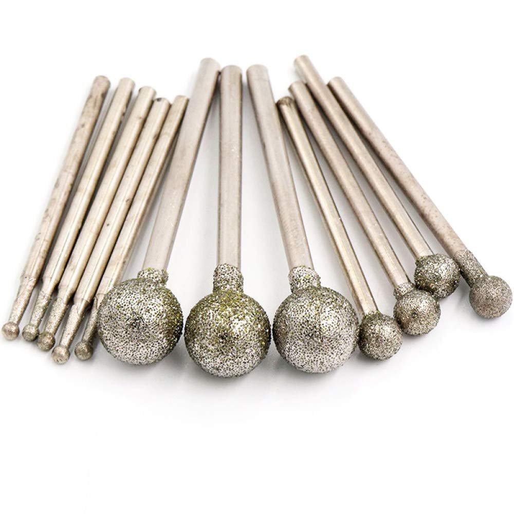 Professional Diamond Nail Drill Bits, 10-Piece Set