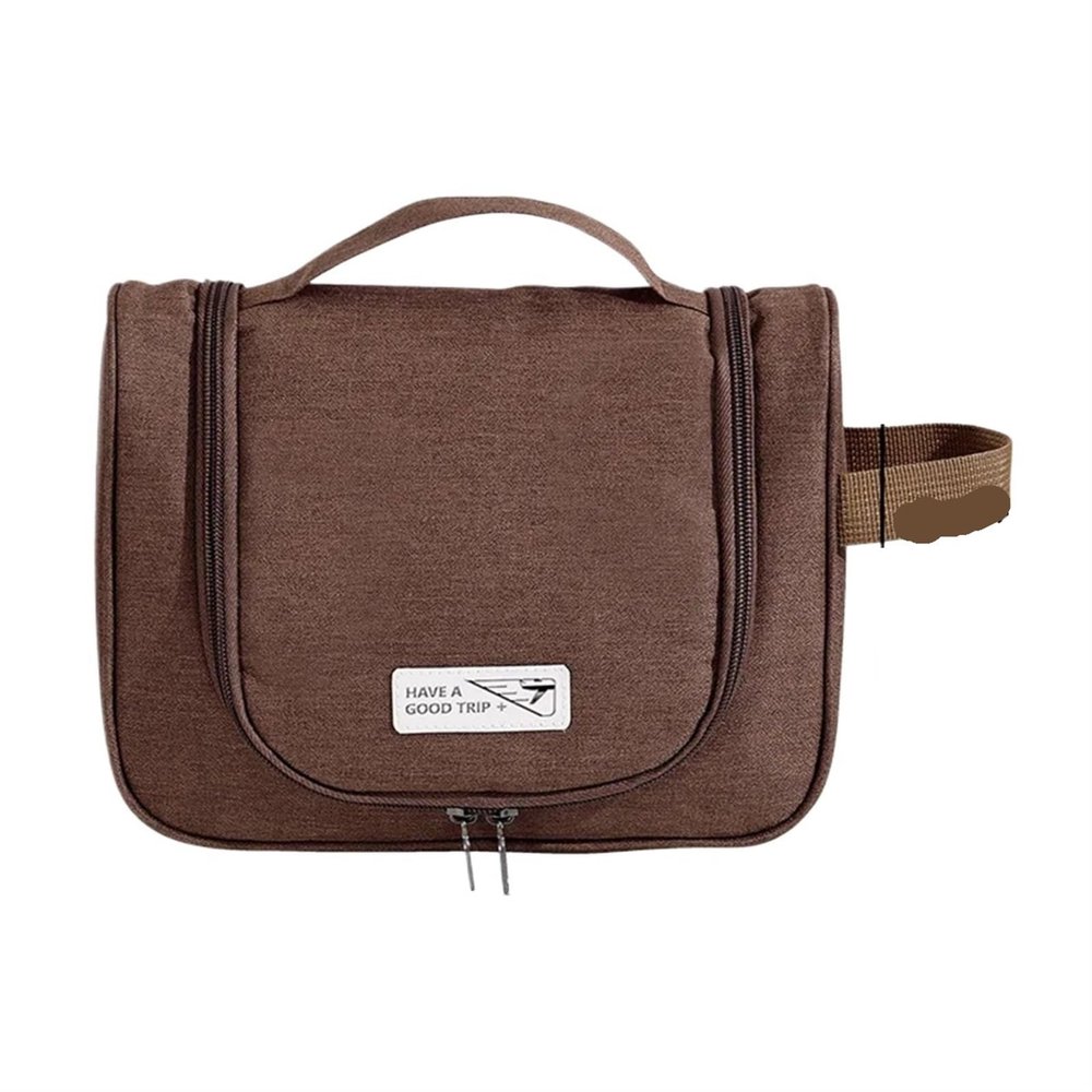 MZSKLW Hanging Toiletry and Makeup Bag, Brown