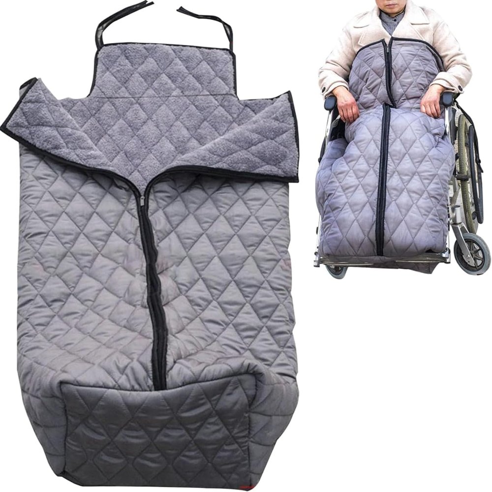 MASKIS Warm Windproof Wheelchair Blanket with Zipper