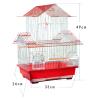 NZpost Bird Cage, Parrot Cage, Large Villa-Style Iron Birdcage, Red view 4