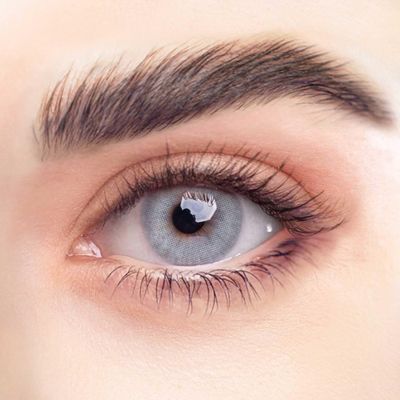 REHLEIN colored contact lenses - STEEL BLUE - 2 pcs. incl. free case - blue monthly lenses - natural design - high coverage (STEEL BLUE, 1 pair (2 pcs.), -0.50)