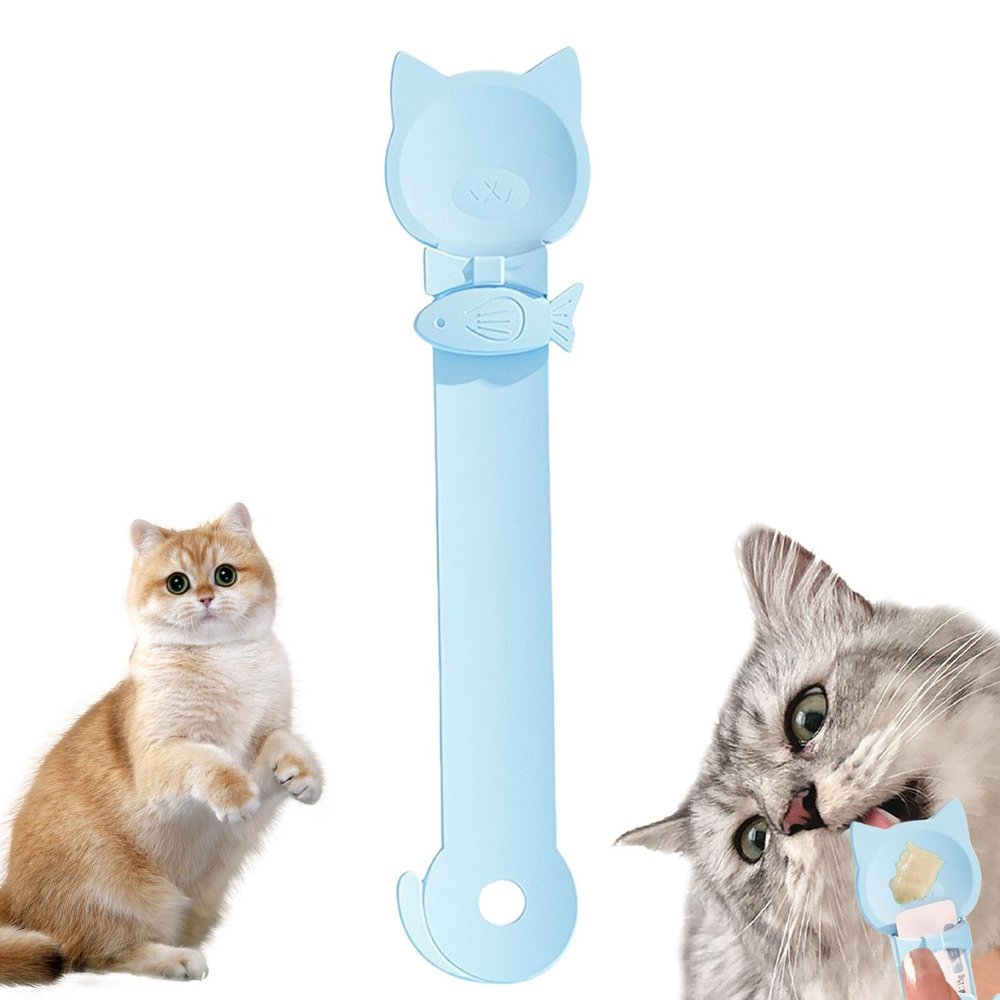 Cat Feeding Station with Spoon