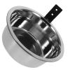 Silver Stainless Steel Elevated Wall-Mounted Dog Bowl view 1