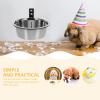 Silver Stainless Steel Elevated Wall-Mounted Dog Bowl view 3
