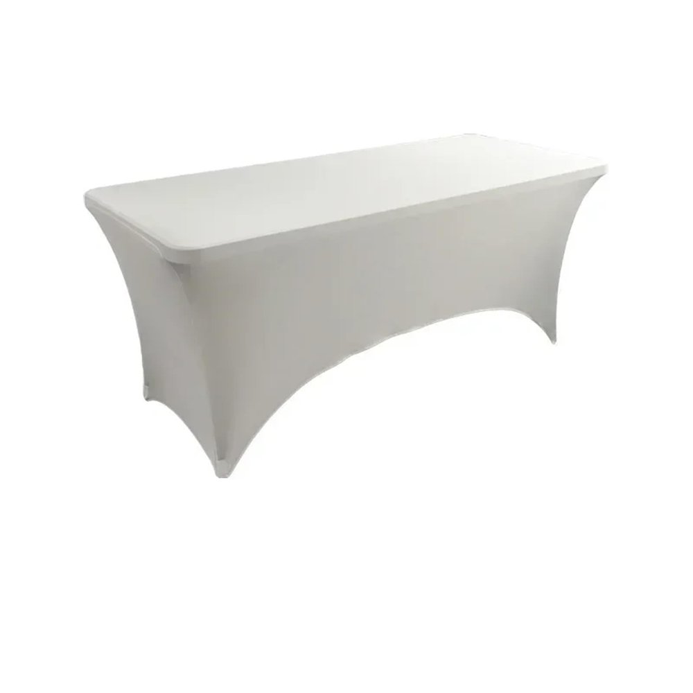 Washable Massage Table Cover, Spandex Stretch Tablecloth, Ivory, 4 ft (121 x 75 x 75 cm)