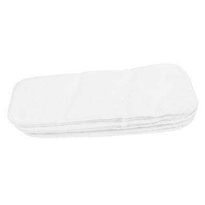 8 Washable Cloth Diaper Inserts for Newborns, White