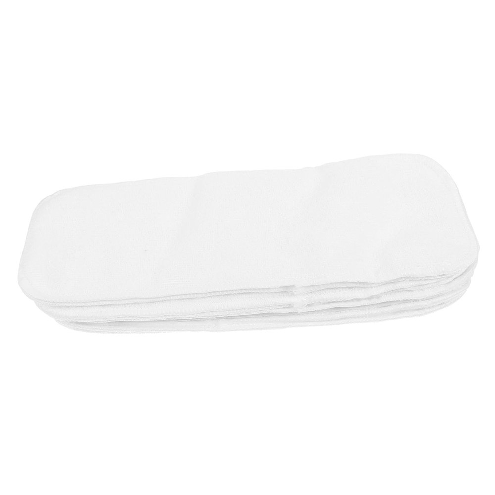 8 Washable Cloth Diaper Inserts for Newborns, White