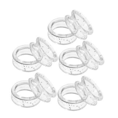 BUGUUYO 10-Piece White Silicone Scissor Grips for Hairdressing and Pet Scissors