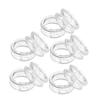 BUGUUYO 10-Piece White Silicone Scissor Grips for Hairdressing and Pet Scissors view 1