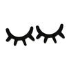 Pair of Wooden Eyelash Wall Stickers, Black view 1