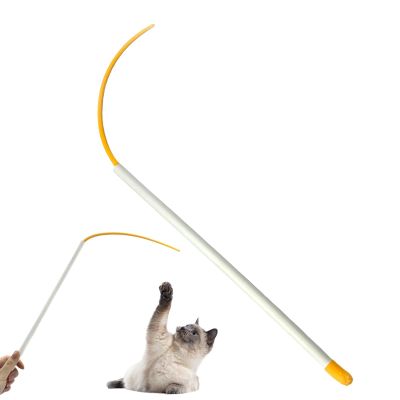 Cat Wand Toy for House Cats - 20-Inch Portable Silicone Cat Toy Stick