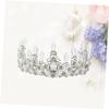 Healvian Silver-Colored Alloy Wedding Tiara and Cake Crown view 4
