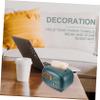 Blue Plastic Radio Tissue Box for Desk and Office view 2