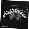 Silver Alloy Hair Comb with Rhinestones for Women view 2